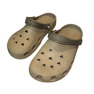 Crocs Disney Mickey Mouse Ears Unisex Womens Size 10 Men Size 8 Brown Beige